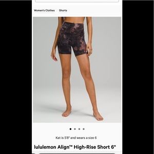 Lululemon Align Bike Shorts 6’